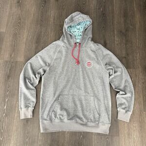 Barstool Sports Sweatshirt Mens L Gray Hoodie Chicago Skyline Embroidered Logo